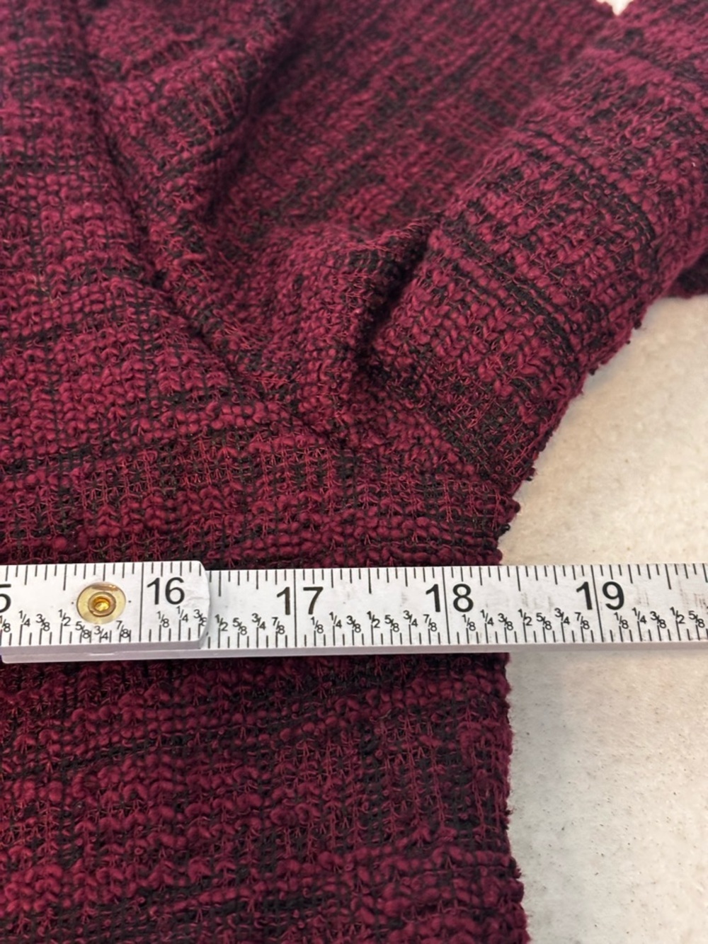 Maurices Marled Knit‎ Cardigan Burgundy Button Front Size M - Picture 6 of 8